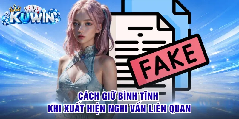 Cách giữ bình tĩnh khi xuất hiện nghi vấn liên quan